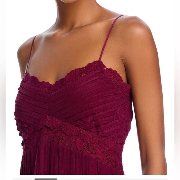 NWT FARM Rio Lace Trim Midi Dress Purple Women Size XS - Picture 4 of 15